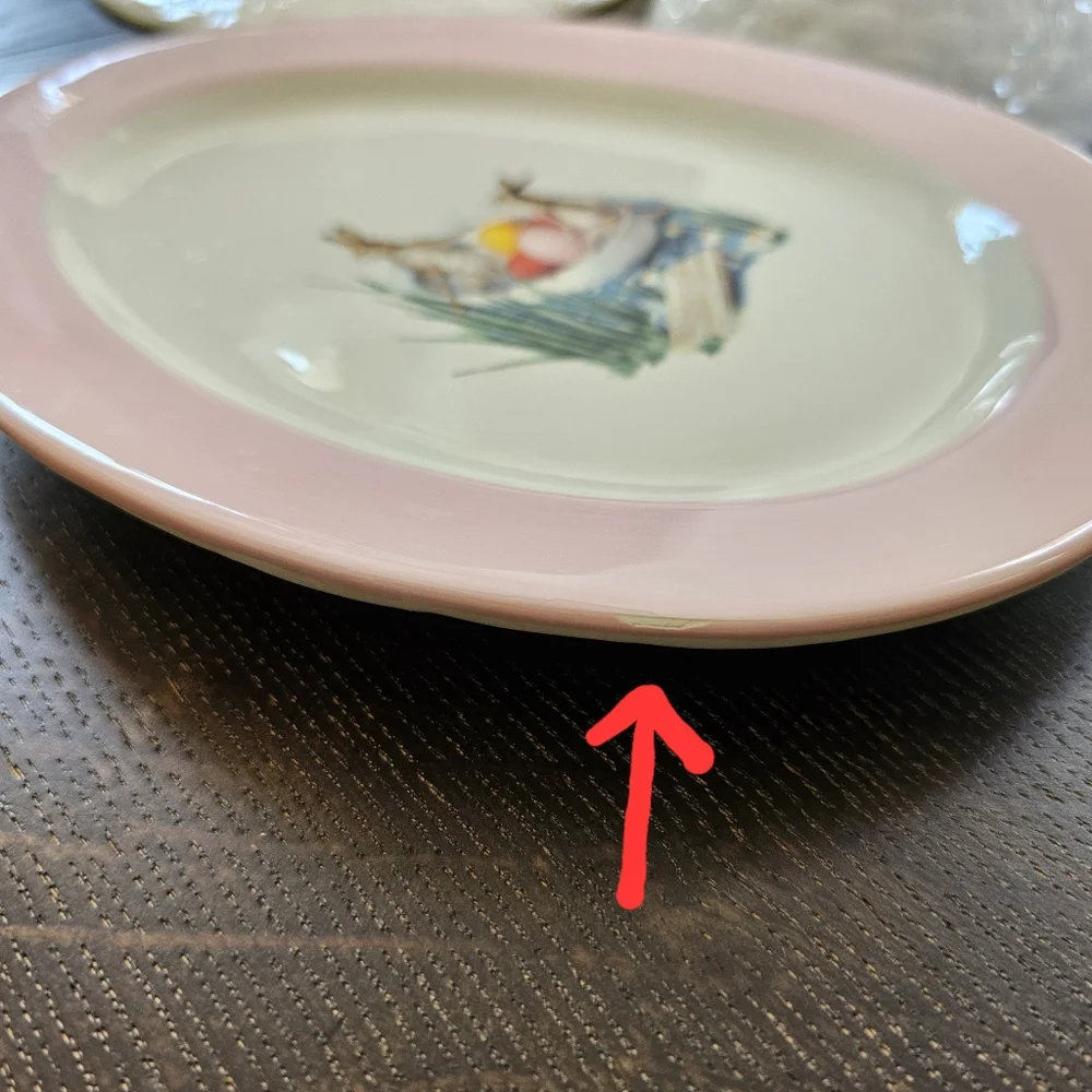 Williams Sonoma Easter Bunny Egg Shaped Plates Ramekins bowls set of 8